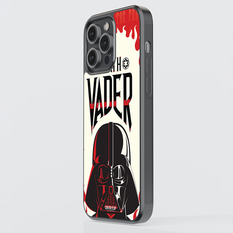 Official Star Wars Darth Vader Flames Glass Case