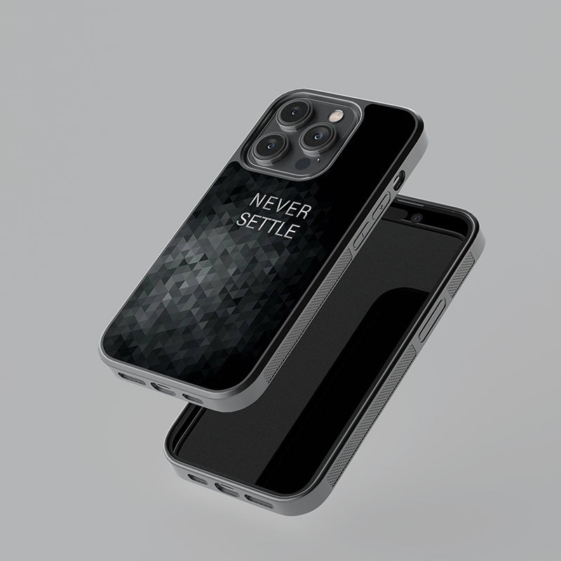 Never Settle Glass Case