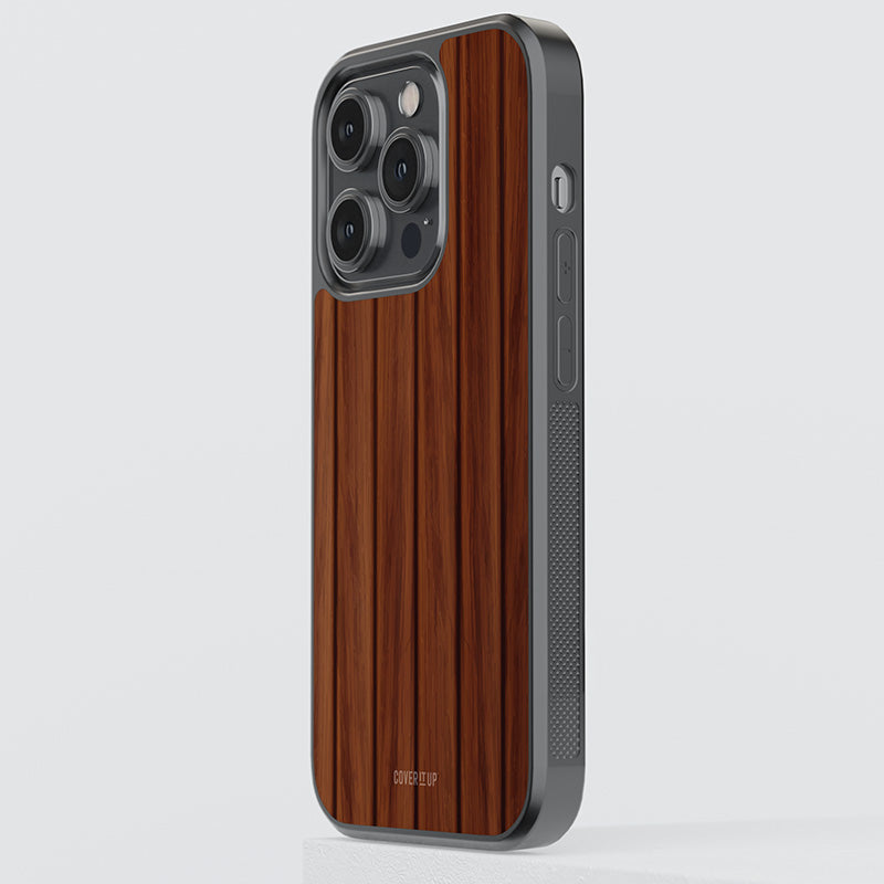 Brown Wood Glass Case