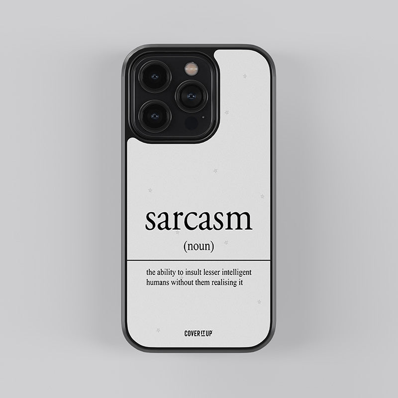 Sarcasm Definition Glass Case