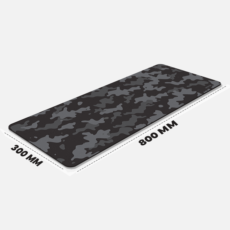 Gloomy Camo Desk Mat and Gaming Mouse Pad (Black)