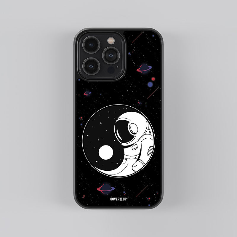 Yin and yang Astronaut Space Glass Case