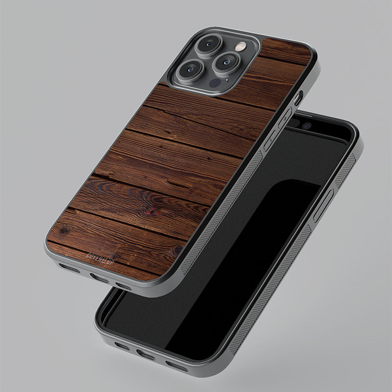 Dark Wood Glass Case