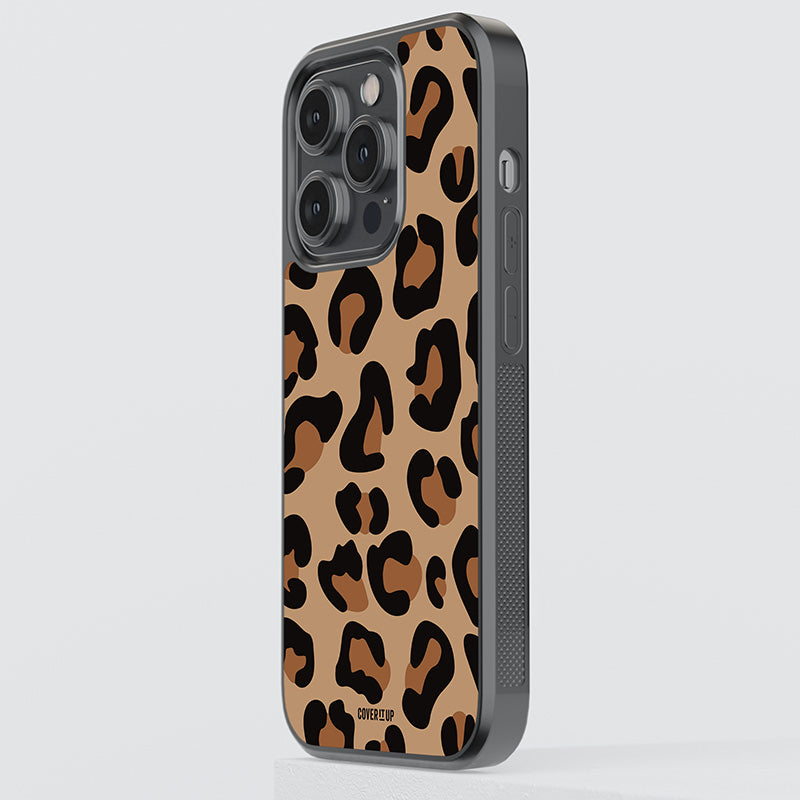 Brown Leopard Glass Case