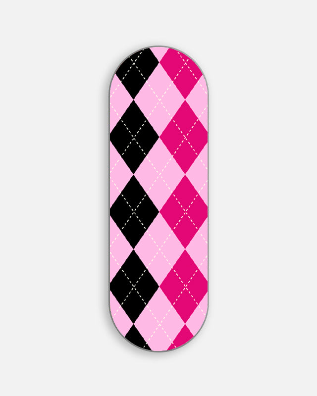 Pink Argyle Slider Phone Grip