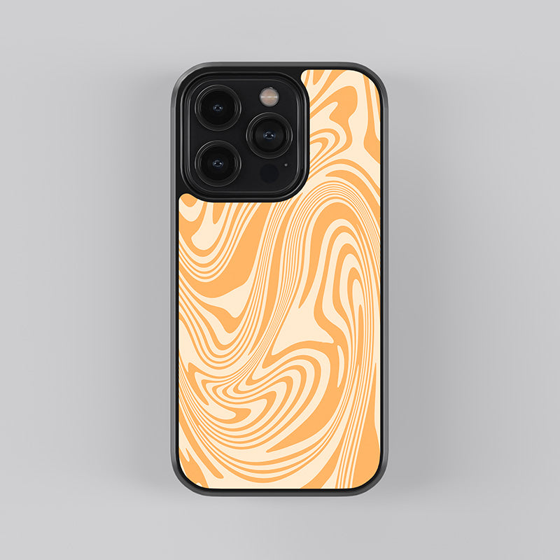 Orange Swirl Glass Case