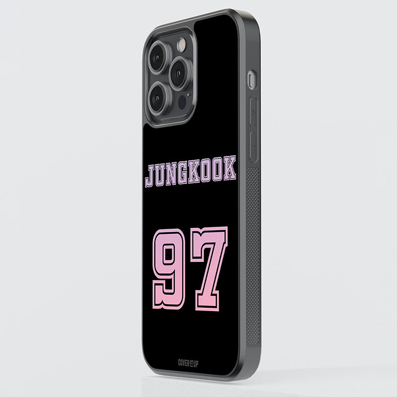 Jungkook Jersey Number Glass Case
