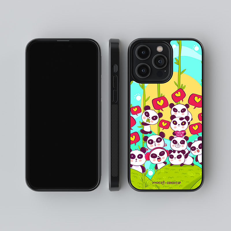 Panda Village Glass Case