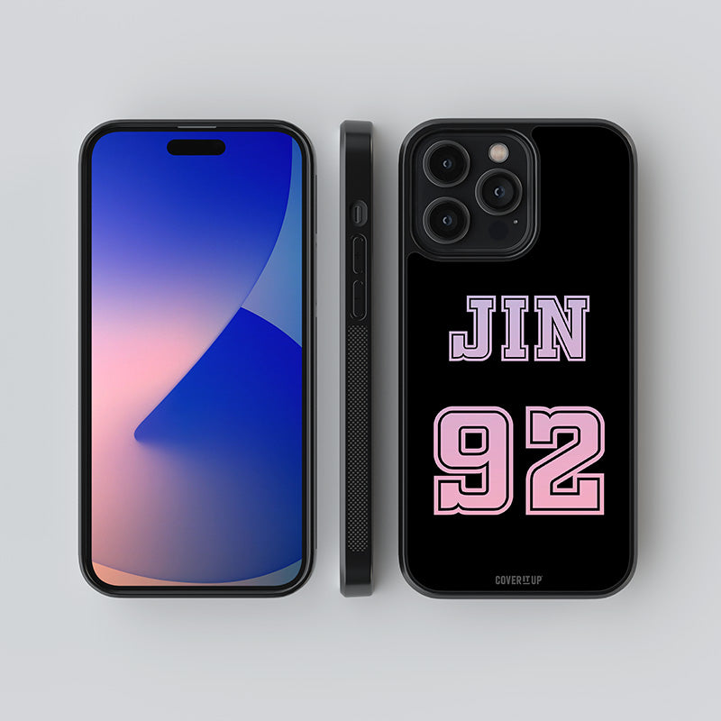 JIN Jersey Number Glass Case