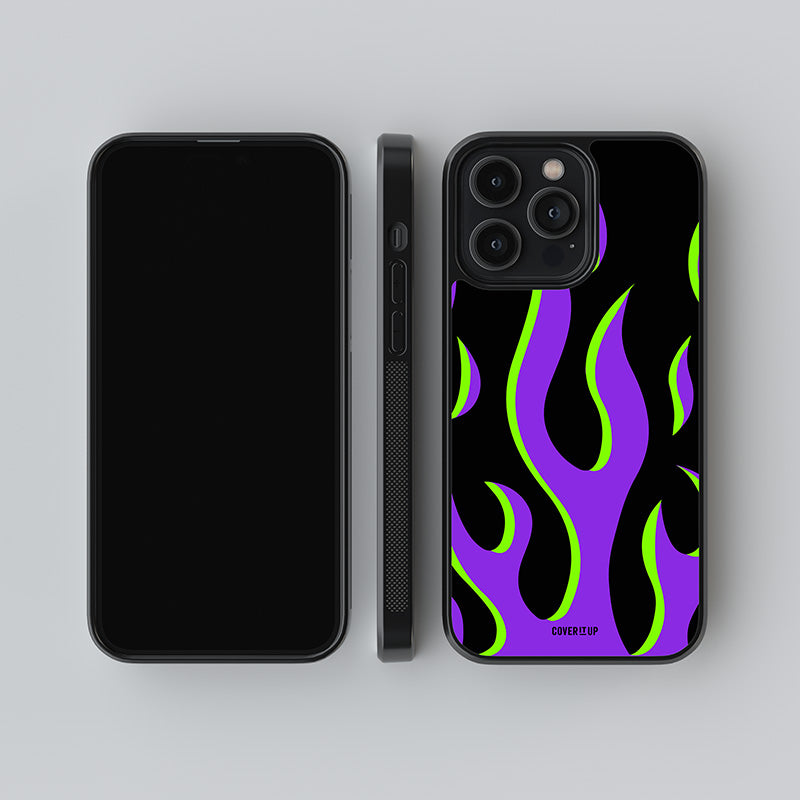 Plasma Flames Glass Case