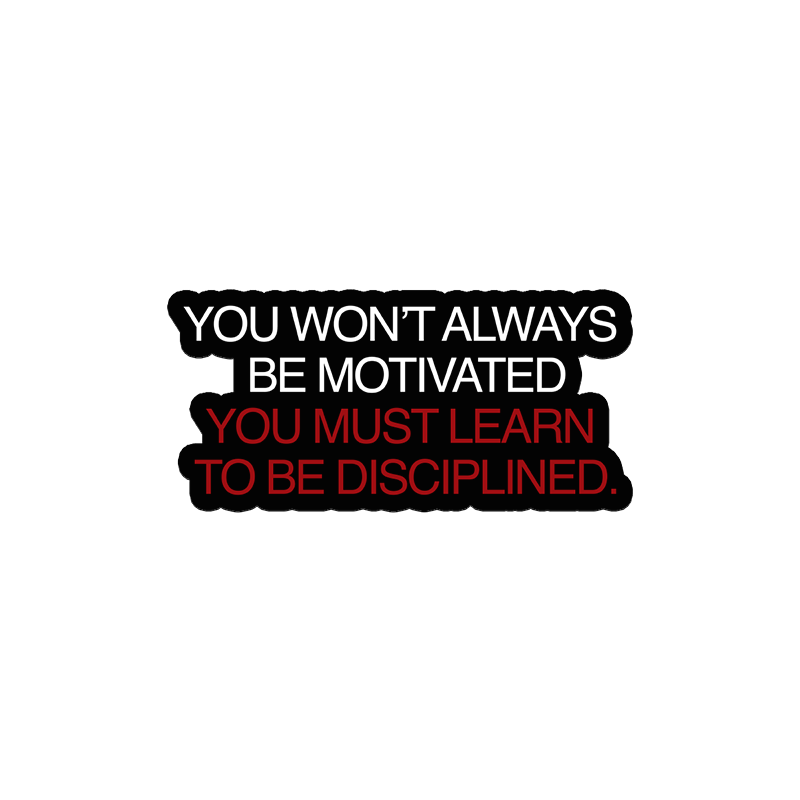 Learn To Be Disciplined Vinyl Sticker from coveritup.com