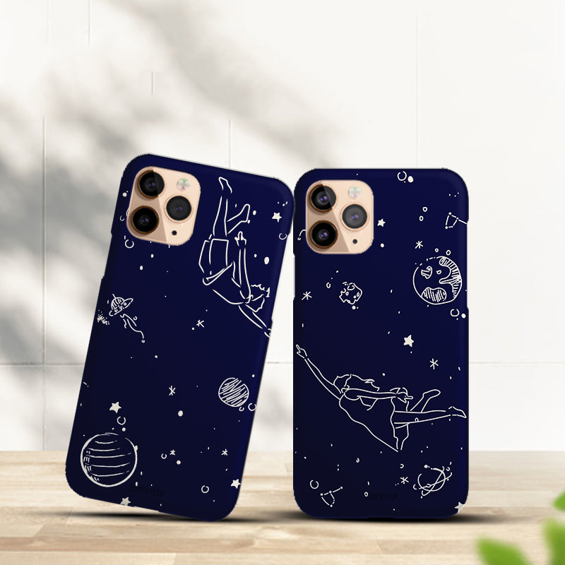 Love In Space Couple Hard Case Mobile Phone Cover from coveritup.com