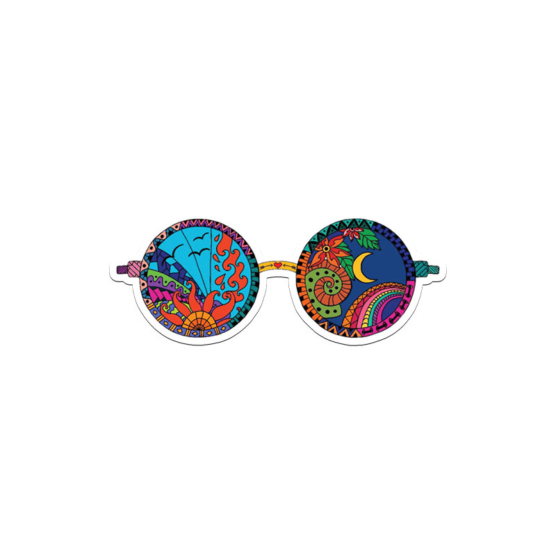 Mehendi Design Sunglasses Vinyl Sticker from coveritup.com