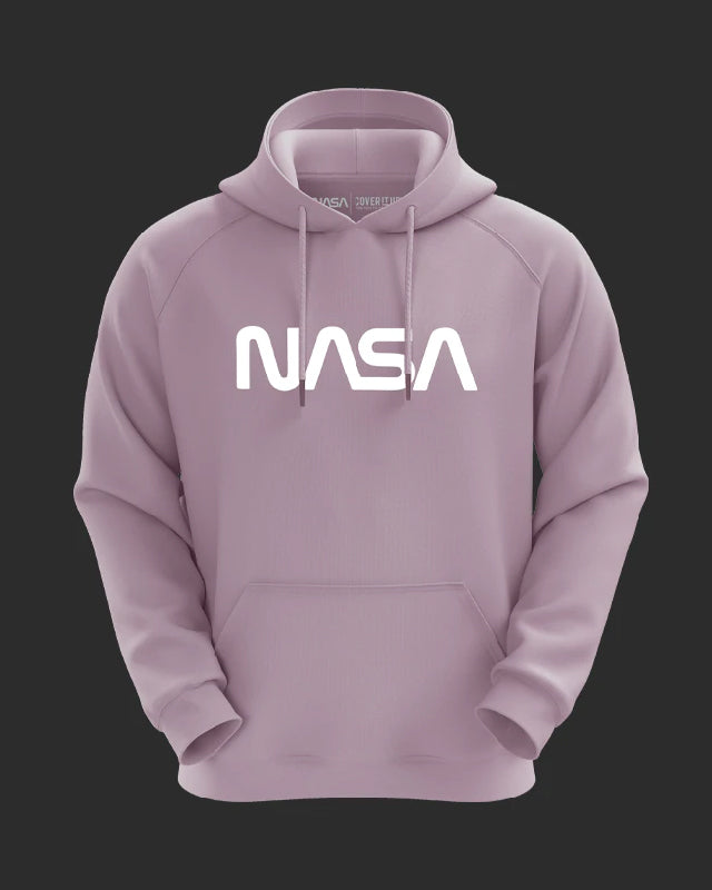 NASA Worm Logo Lilac Hoodie for Men & Women from coveritup.com