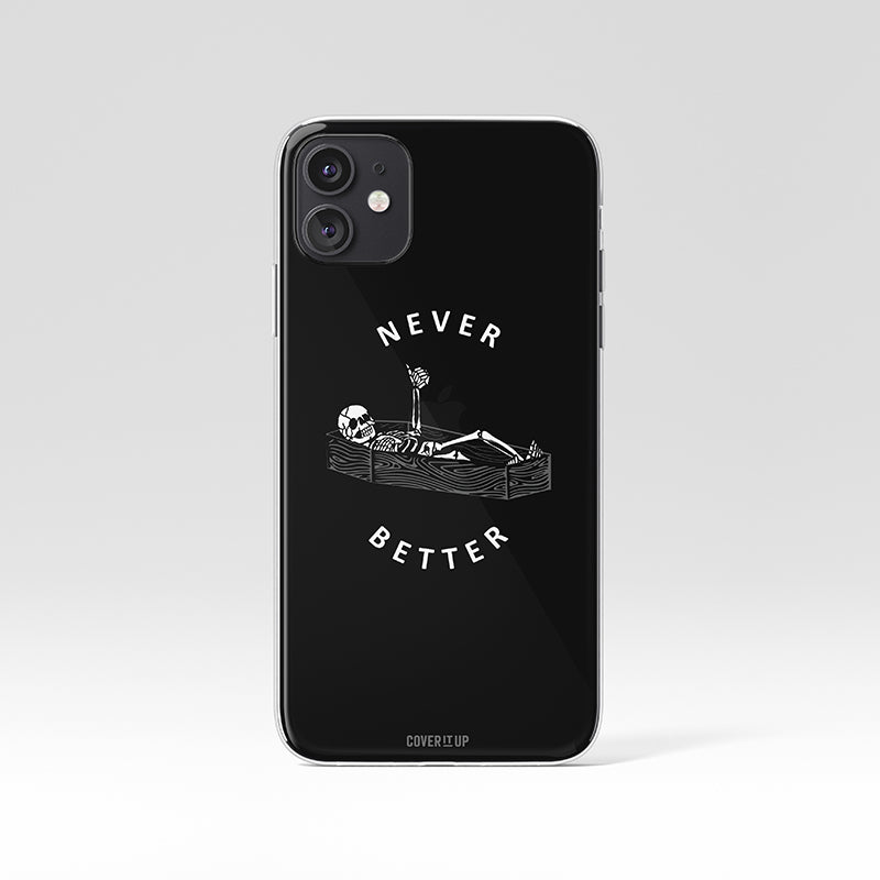 Never Better Black Clear Silicone Case