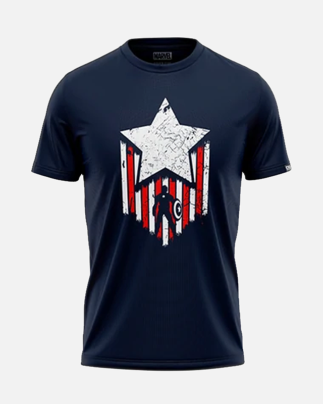 Official Marvel Captain America Star Stripes T-Shirt