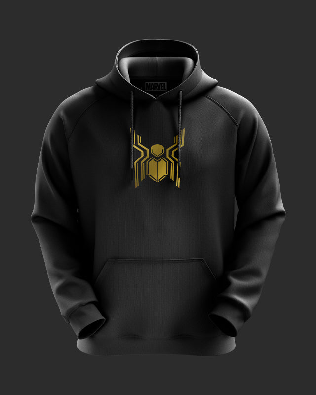 Official Marvel Spider-Man Gold Foil Logo Hoodie  from coveritup.com