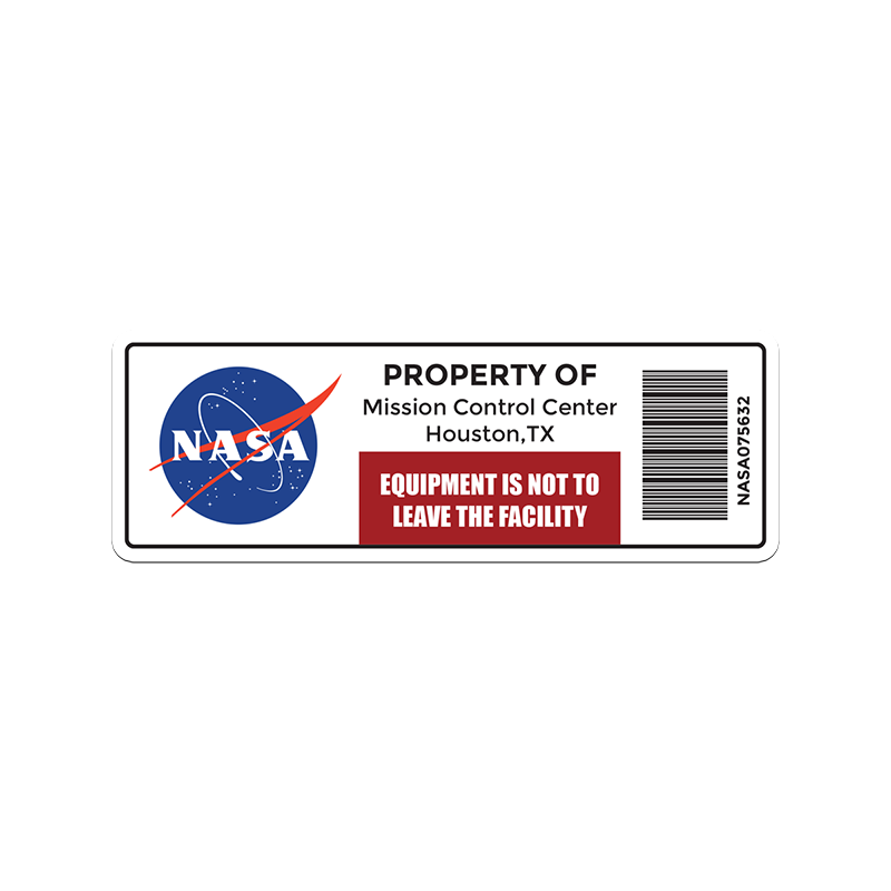 NASA Property of Mission Vinyl Sticker from coveritup.com