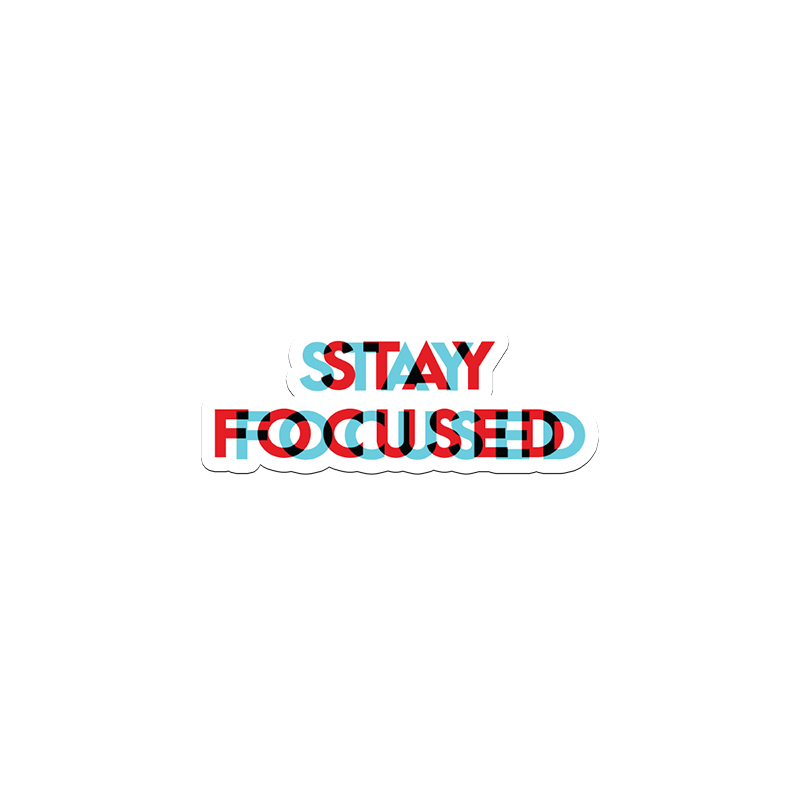 Stay Focused Vinyl Sticker from coveritup.com