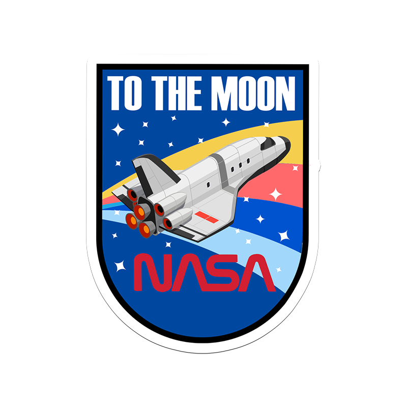 NASA To The Moon logo Vinyl Sticker from coveritup.com