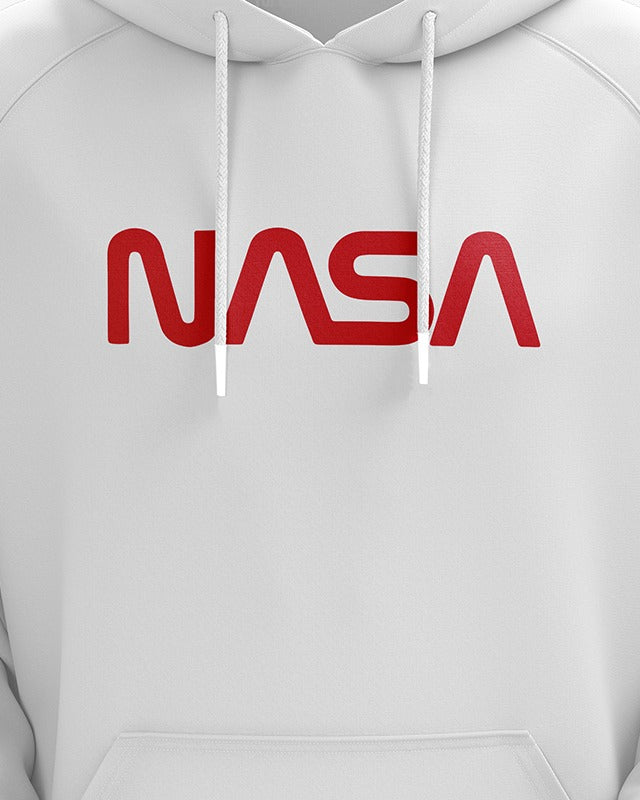 NASA Worm Logo White All Season Hoodie