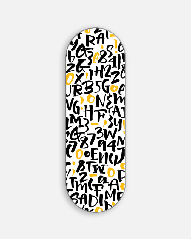 Abstract Letters Slider Phone Grip