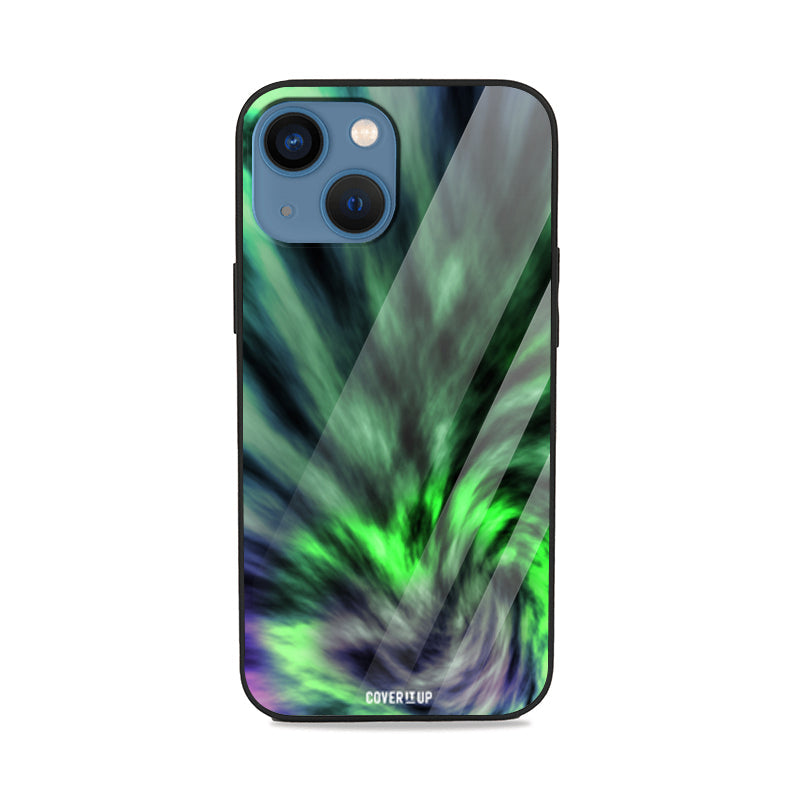 Aurora Tie-Dye Glass Case Mobile Phone Cover from coveritup.com