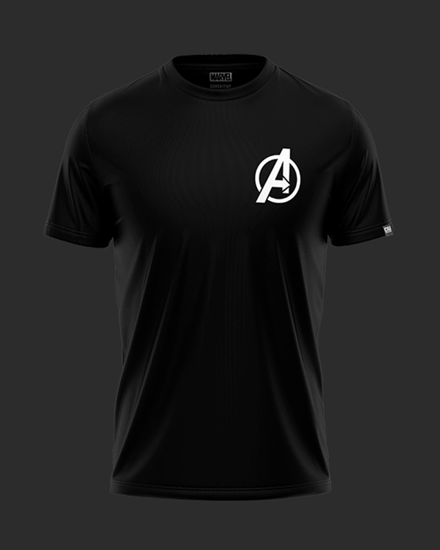 Official Marvel Avengers Endgame Avengers Logo Glow in Dark T-Shirt