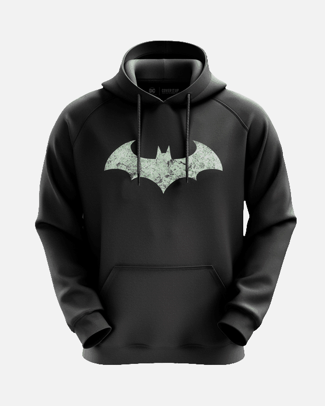 Batman Dark Knight Logo Glow in Dark Hooded Sweatshirt