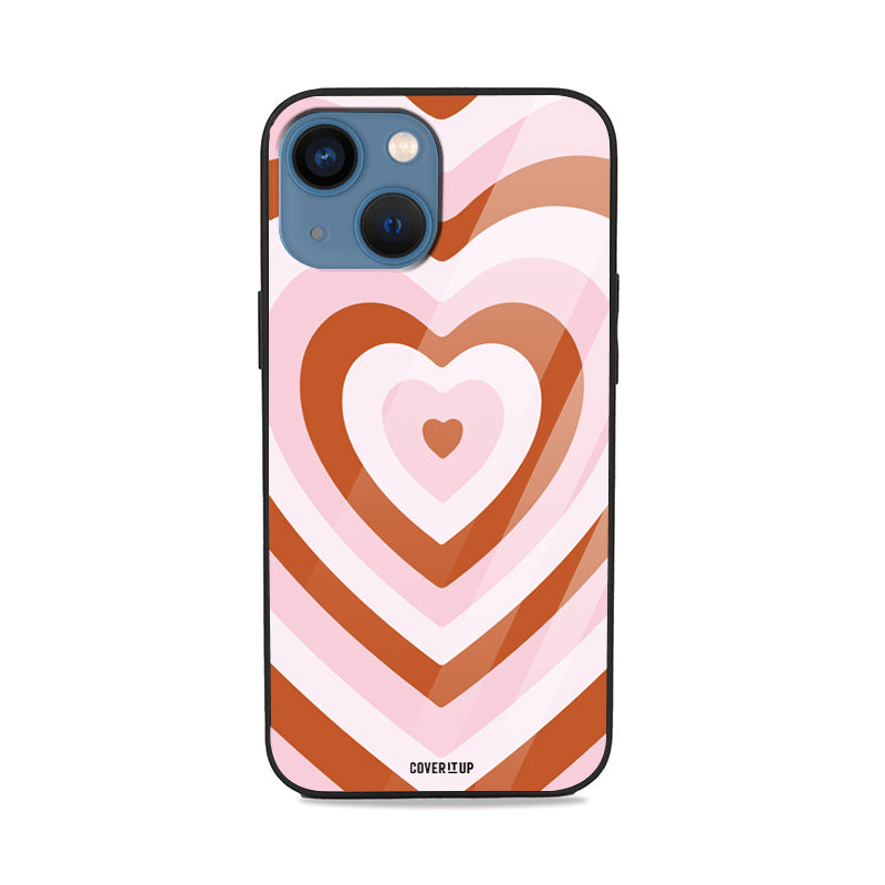  Caramel Hearts Glass Case