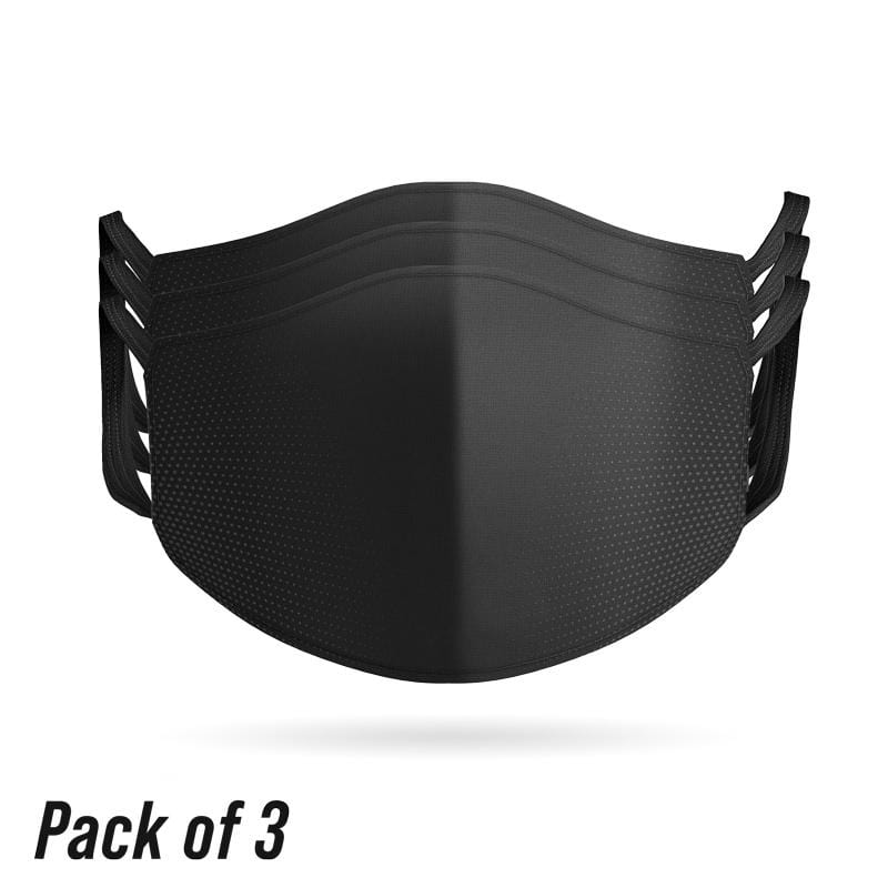 Cover It Up Face Mask Pack of 3 Black Reusable Face Mask