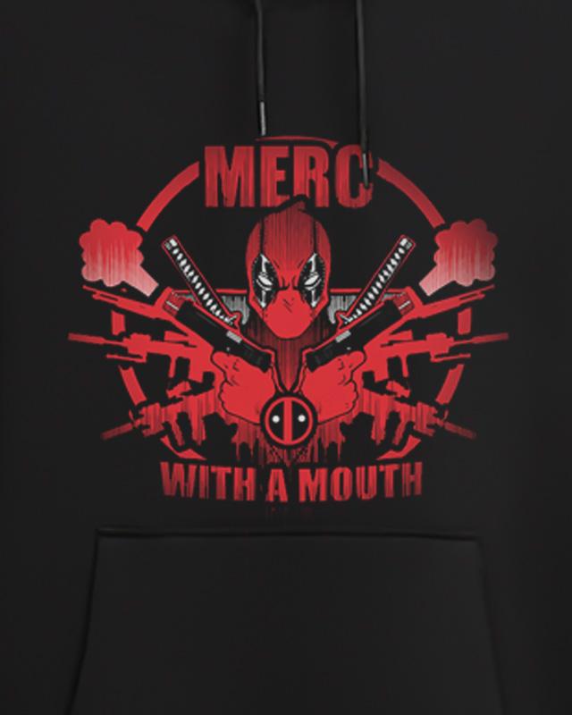 Cover It Up Hoodie Official Marvel Deadpool Merc With A Mouth Hoodie