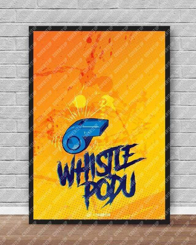 Official Chennai Super Kings CSK Whistle Podu Poster