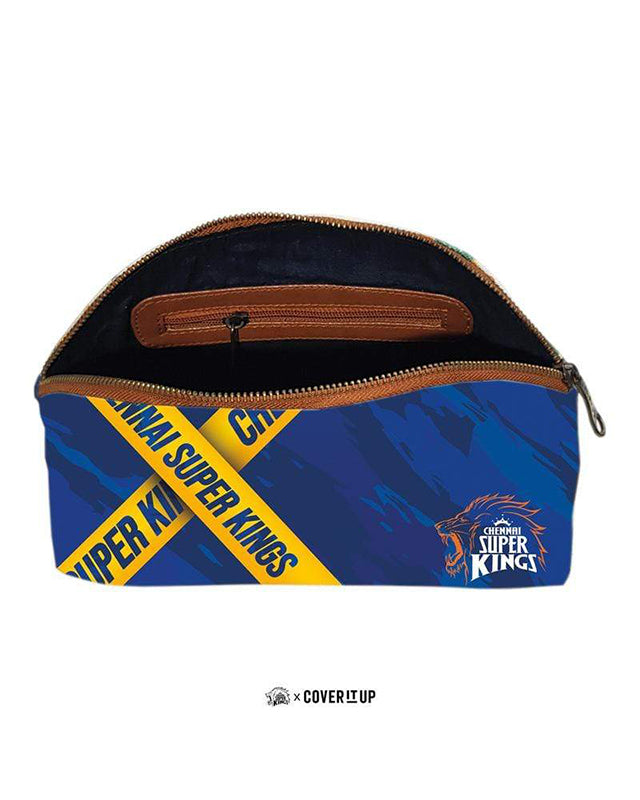 Official Chennai Super Kings Cross Pattern Classic Pouch