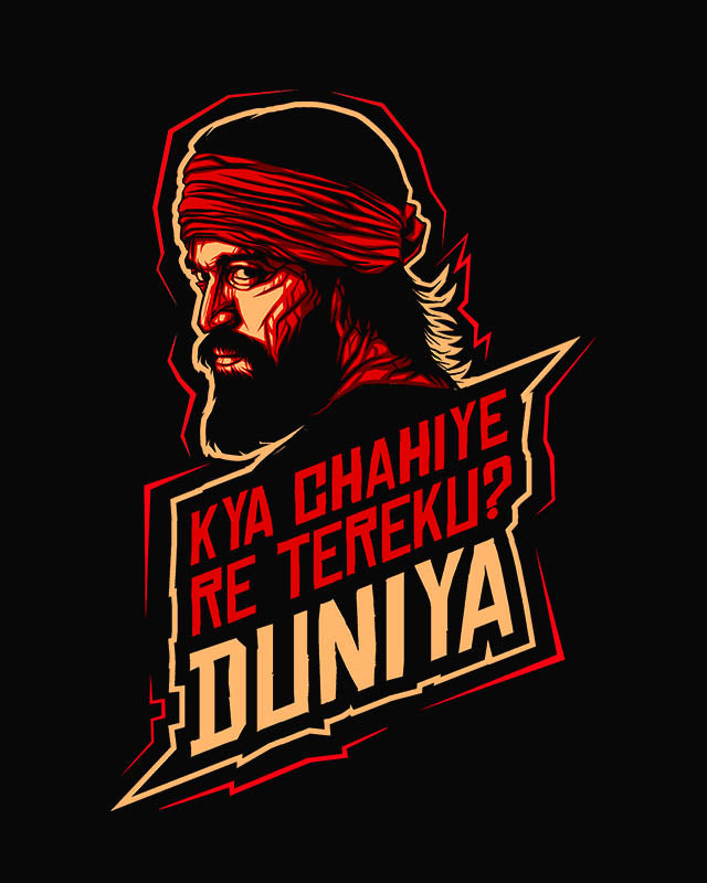 Official KGF Chapter-2 Duniya Chahiye T-Shirt