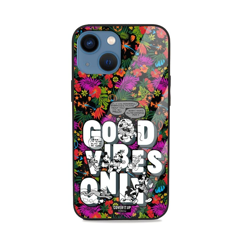 Official Disney Good Vibes Only Glass Case Cover from coveritup.com