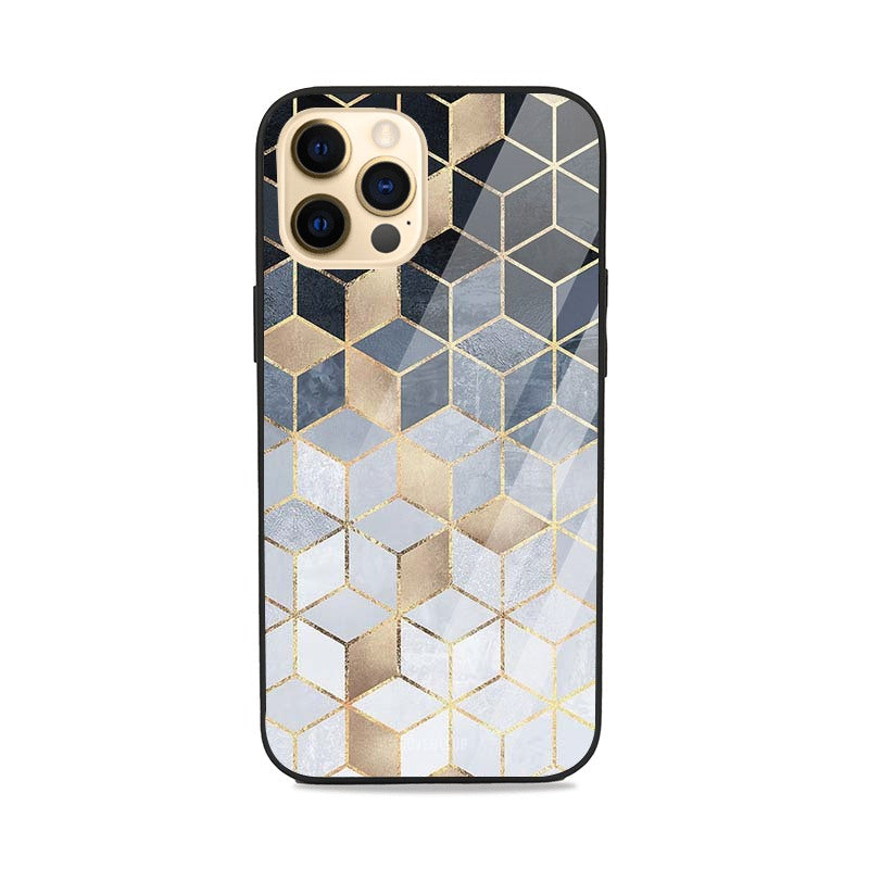  Gold and Indigo Gradient Glass Case