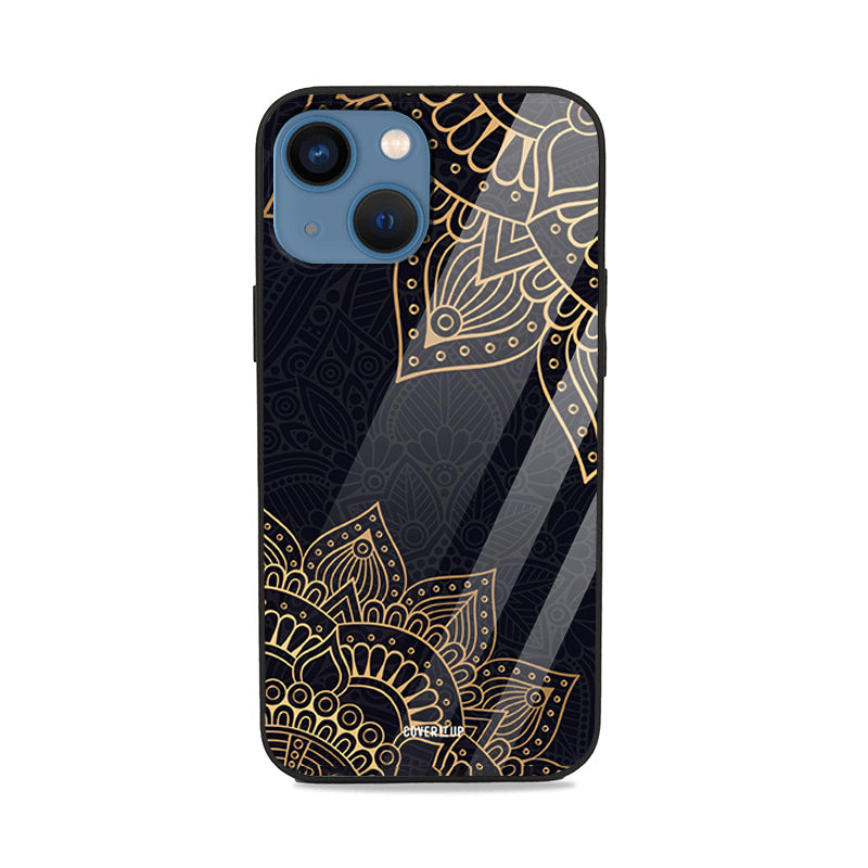 Gold Royal Mandala Glass Case Mobile Cover from coveritup.com