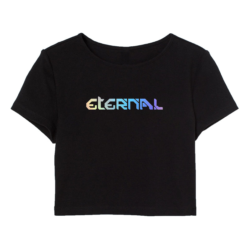 Customise your Holographic  Foil Crop Top