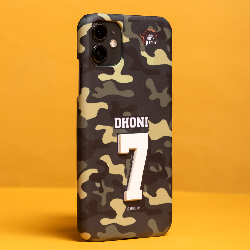 Official Chennai Super Kings Dhoni Camouflage 3D Case