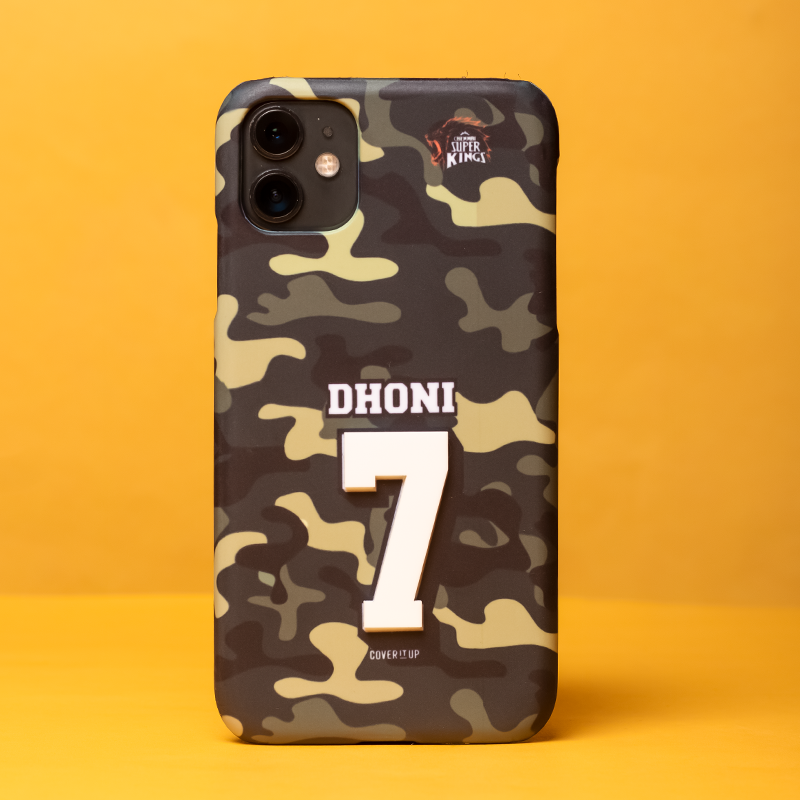 Official Chennai Super Kings Dhoni Camouflage 3D Case