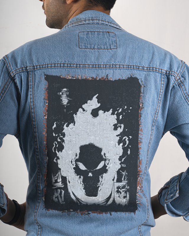 Official Marvel Ghost Rider Classic Denim Jacket