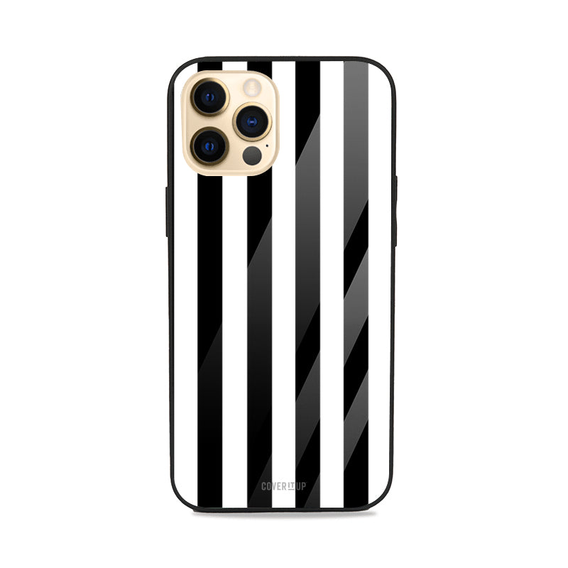  Lavish Black Stripes Glass Case