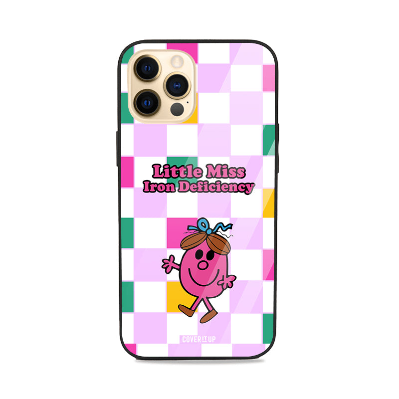 Little Miss Iron Deficiency Glass Case Cover from coveritup.com