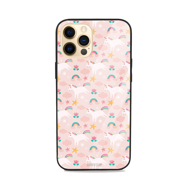 Magical Unicorn Pattern Glass Case Mobile Phone Cover from coveritup.com