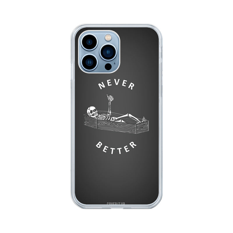  Never Better Black Clear Silicone Case