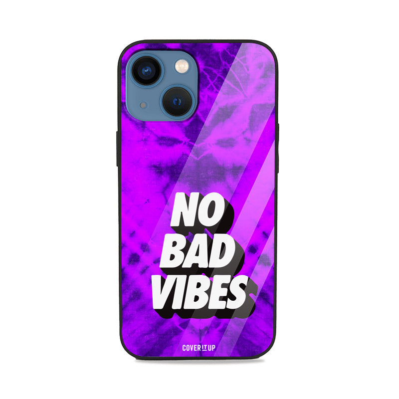 No Bad Vibes Tie-Dye Glass Case Mobile Cover from coveritup.com