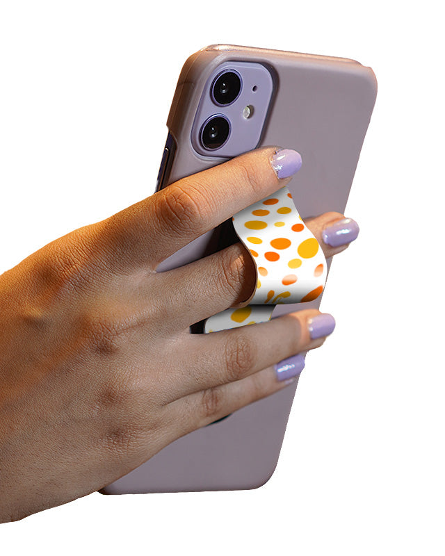 Shades Of Yellow Polka Dots Slider Phone Grip