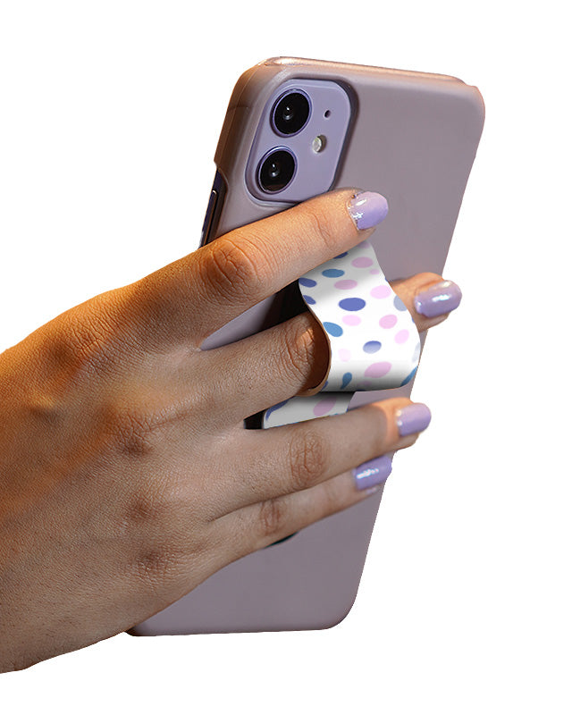 Shades Of Purple Polka Dots Slider Phone Grip