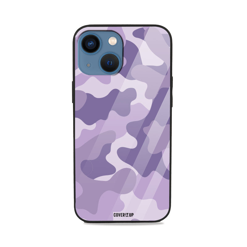 Purple Army Camo Glass Case Mobile Cover from coveritup.com